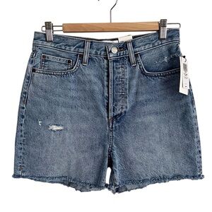 Aritzia NEW Denim Forum The Yoko Jean Shorts Raw Hem Casual Y2K Retro Womens 27